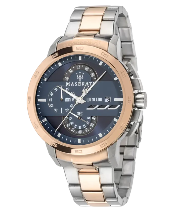 Maserati herrklocka Chronograph Blå/Stål 45 mm R8873619002