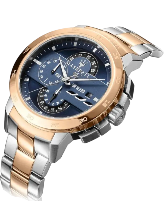 Maserati herrklocka Chronograph Blå/Stål 45 mm R8873619002