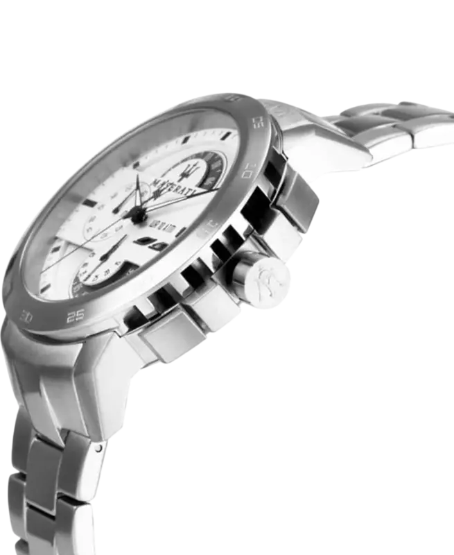 Maserati herrklocka Chronograph Vit/Stål 45 mm R8873619004