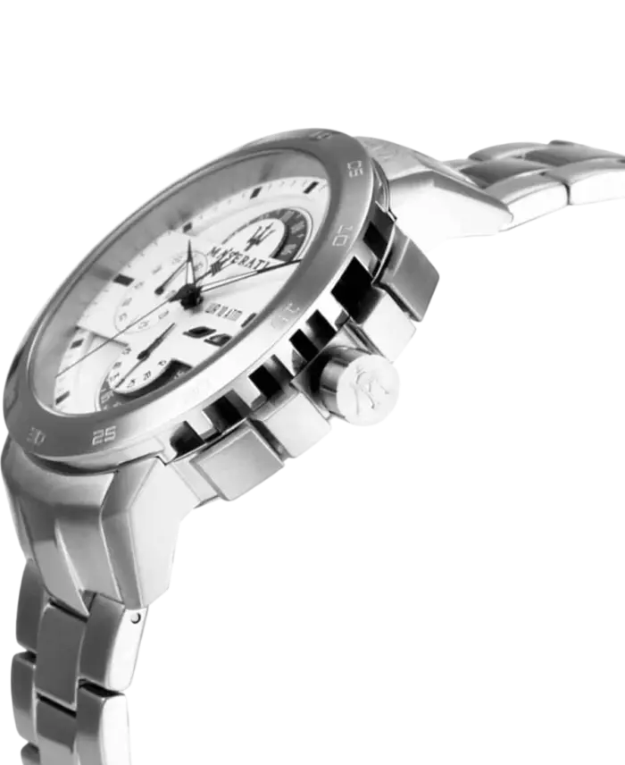 Maserati herrklocka Chronograph Vit/Stål 45 mm R8873619004