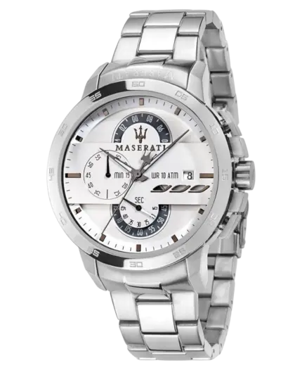 Maserati herrklocka Chronograph Vit/Stål 45 mm R8873619004