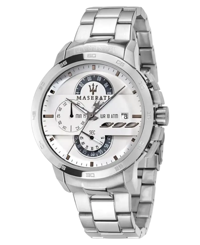 Maserati herrklocka Chronograph Vit/Stål 45 mm R8873619004