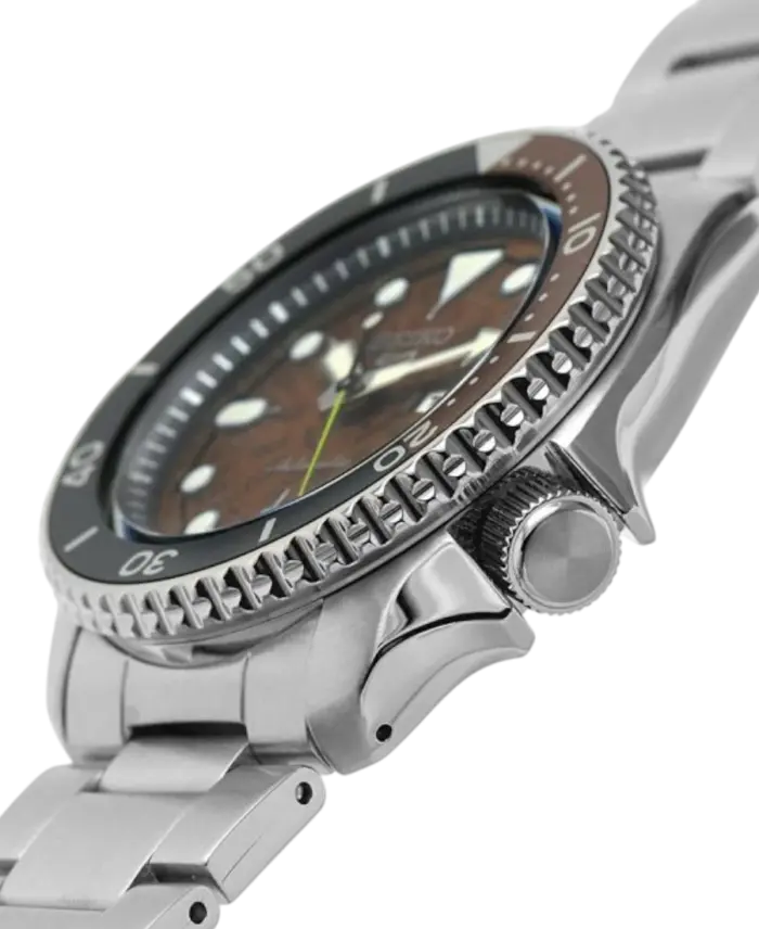 Seiko 5 Sports Automatisk Skeleton Brun/Stål 42.5 mm SRPJ47K1
