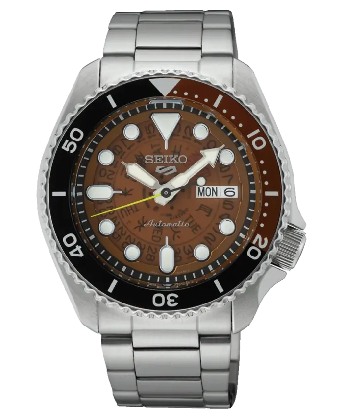 Seiko 5 Sports Automatisk Skeleton Brun/Stål 42.5 mm SRPJ47K1
