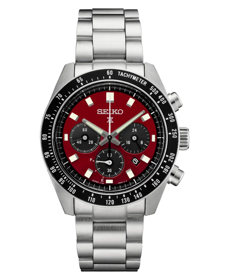 Seiko Prospex Speedtimer Röd/Stål 41.4 mm SSC927