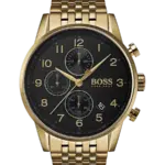 Hugo Boss Chronograph Svart/Gulguldtonat stål 44 mm