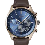 Hugo Boss Chronograph Blå/Läder 44 mm