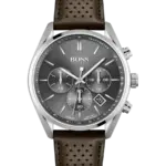 Hugo Boss Champion Grå/Läder 44 mm