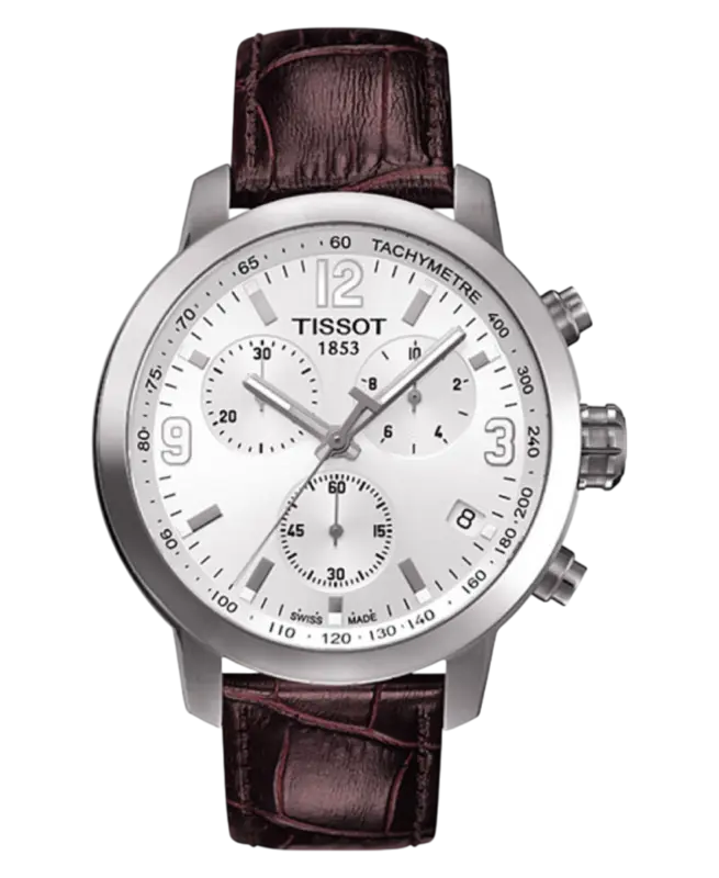 Tissot T-Sport Vit/Läder 42 mm T055.417.16.017.01