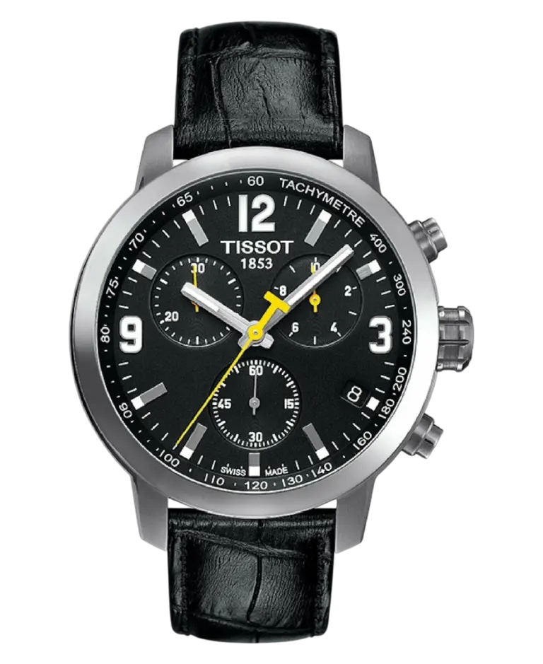 Tissot PRC 200 Svart/Läder 42 mm T055.417.16.057.00