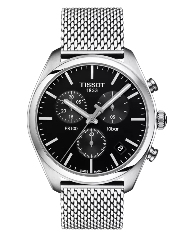 Tissot PR 100 Kronograf Svart/Stål 41 mm T101.417.11.051.01