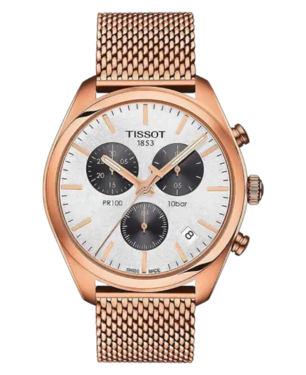 Tissot PR 100 Kronograf Roséguld/Silver 41 mm T101.417.33.031.01