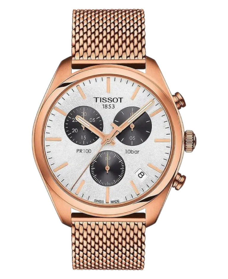 Tissot PR 100 Kronograf Roséguld/Silver 41 mm T101.417.33.031.01