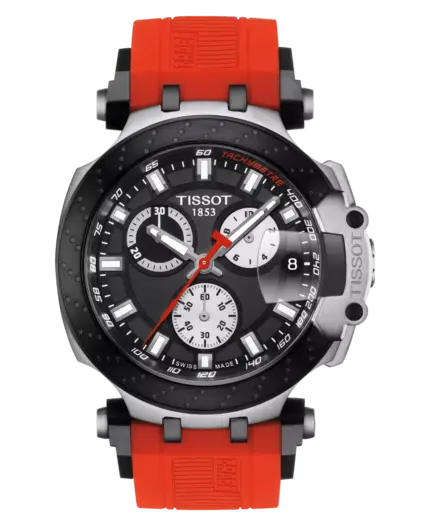 Tissot T-Race Kronograf Svart/Röd Gummi 43 mm T115.417.27.051.00
