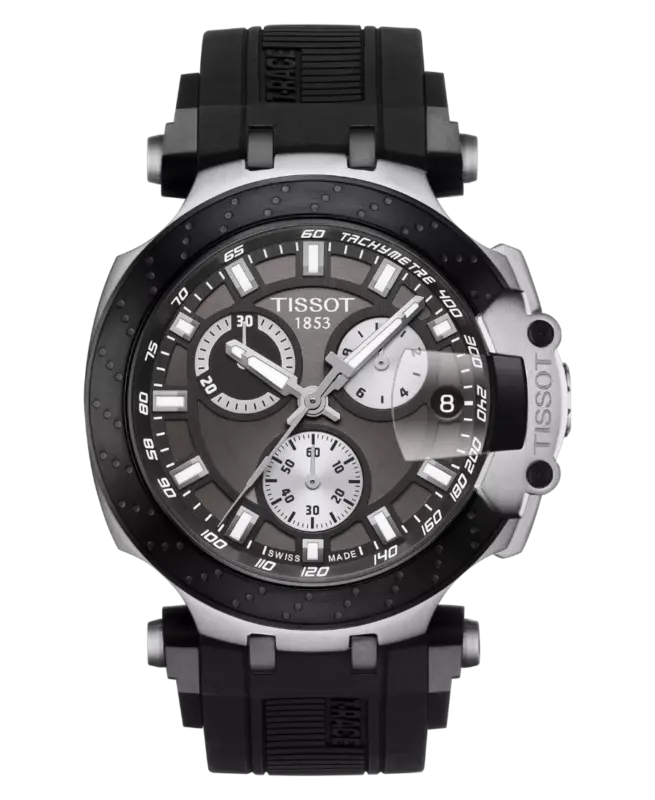Tissot T-Race Kronograf Svart/Grå Gummi 43 mm T115.417.27.061.00