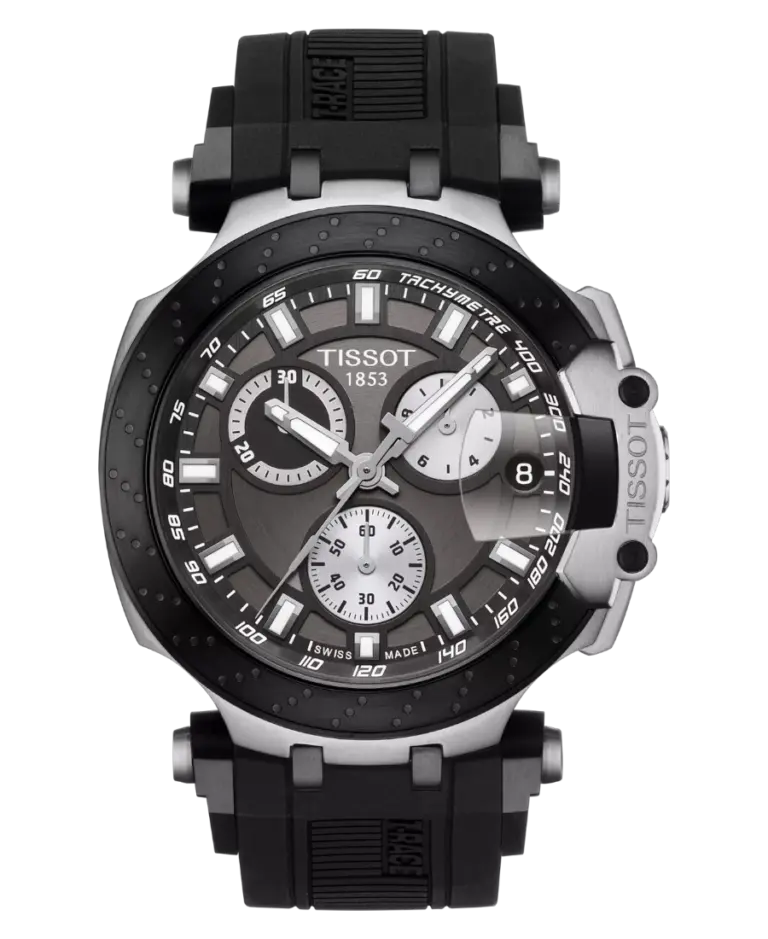 Tissot T-Race Kronograf Svart/Grå Gummi 43 mm T115.417.27.061.00