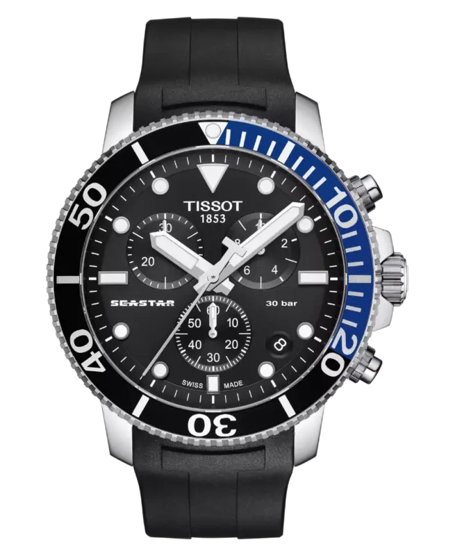 Tissot Seastar 1000 Svart/Gummi 45.5 mm T120.417.17.051.02