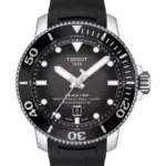 Tissot Seastar Automatisk Svart/Gummi 46 mm