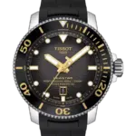 Tissot Seastar Automatisk Grå/Svart Gummi 46 mm