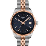 Tissot Ballade 34 mm Quartz Damklocka – Blå guilloché urtavla & tvåtonad stållänk