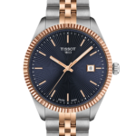 Tissot Ballade 40 mm Quartz Herrklocka – Blå urtavla & tvåtonad stållänk