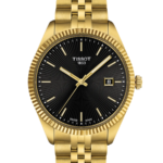 Tissot Ballade 40 mm Swiss Quartz Herrklocka – Svart urtavla & gulddetaljer