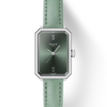 Tissot SRV 30mm Damklocka – Grön urtavla och Grönt läderband