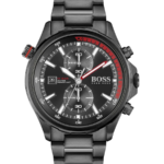 Hugo Boss Globetrotter Herrklocka 46 mm med svart urtavla och svart armband