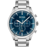 Hugo Boss Pioneer Herrklocka 44 mm med Silverfärgad Stållänk
