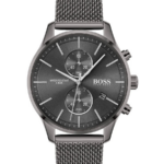 Hugo Boss Associate Herrklocka 42 mm med Grå Mesh Stålarmband