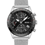 Hugo Boss Pilot Edition Herrklocka 44 mm med Silverfärgat Stålarmband
