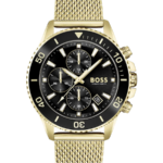 Hugo Boss Admiral Herrklocka 46 mm med Guldfärgat Stålarmband