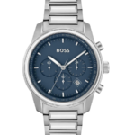 Hugo Boss Trace Herrklocka 44 mm med Silverfärgat Stålarmband