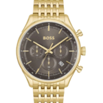 Hugo Boss Gregor Herrklocka 45 mm med Guldfärgat Stålarmband