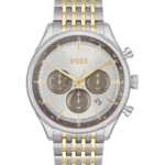 Hugo Boss Gregor Herrklocka 45 mm med Silver- och Guldfärgat Stålarmband