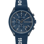Hugo Boss Velocity Herrklocka 44 mm med Blå Silikonarmband