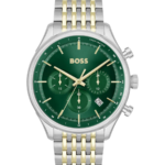 Hugo Boss Gregor Herrklocka 45 mm med Silver‑ och Guldfärgat Stålarmband