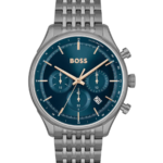 Hugo Boss Gregor Herrklocka 45 mm med Silverfärgat Stålarmband