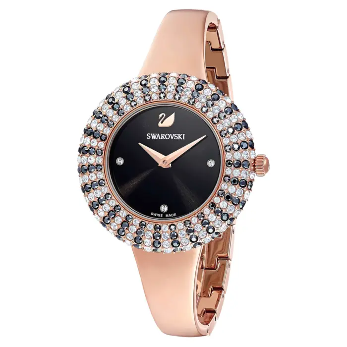 Swarovski Crystal Rose Damklocka 34 mm med Roséguldfärgat Stålarmband ...