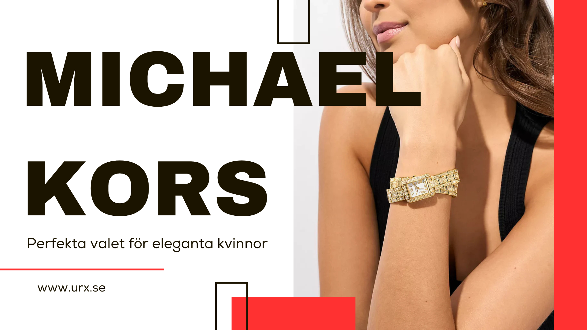 Michael Kors Klocka Dam – Elegant Petite Emery Pavé Gold Watch