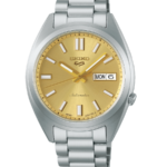 Seiko 5 Sports SRPL59K1 Automatisk Herrklocka 37.4 mm – Guld Urtavla