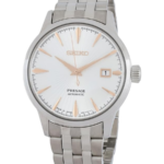 Seiko Presage SRPB47J1 Automatisk Herrklocka 40.5 mm – Silver Dial Stainless Steel Bracelet Hardlex Glass Japan Made Dress Watch