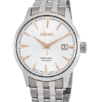 Seiko Presage SRPB47J1 Automatisk Herrklocka 40.5 mm – Silver Dial Stainless Steel Bracelet Hardlex Glass Japan Made Dress Watch