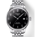 Tissot Le Locle Powermatic 80 Automatisk Herrklocka 39.3 mm – Svart Urtavla med Stållänk