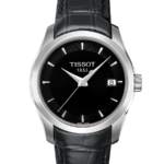 Tissot Couturier Damklocka Quartz 32 mm – Svart Urtavla med Svart Läderband