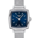 Tissot Lovely Square Damklocka Quartz 20 mm – Blå Urtavla med Silverfärgad Boett och Länk