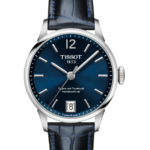 Tissot Chemin des Tourelles Powermatic 80 Lady Automatisk Damklocka 32 mm – Blå Urtavla med Blått Läderband