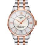 Tissot Chemin des Tourelles Powermatic 80 Lady Automatisk Damklocka 32 mm – Mother of Pearl Diamond Dial Two-Tone med Stållänk