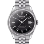 Tissot Ballade Powermatic 80 COSC Automatisk Herrklocka 41 mm – Svart Urtavla med Stållänk