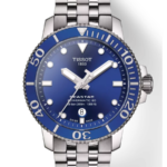 Tissot Seastar 1000 Powermatic 80 Automatisk Herrklocka 43 mm – Blå Urtavla med Stållänk
